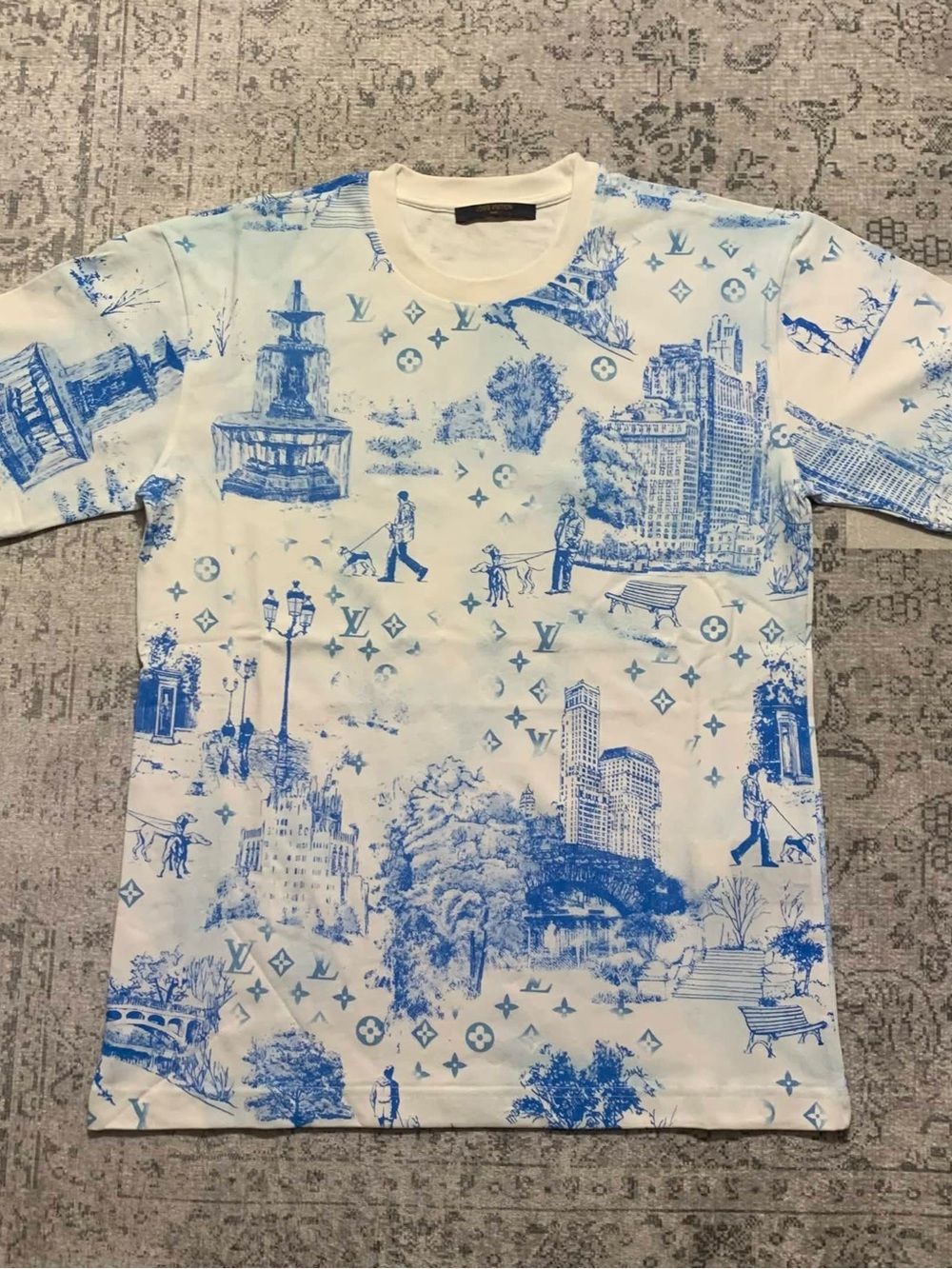 Louis Vuitton Blue Toile T-Shirt Size S